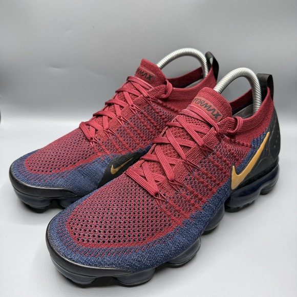 Nike Air VaporMax Flyknit 2 'Olympic' Mens Size 9.5 Team Red Shoes 942842-604 - Picture 3 of 10